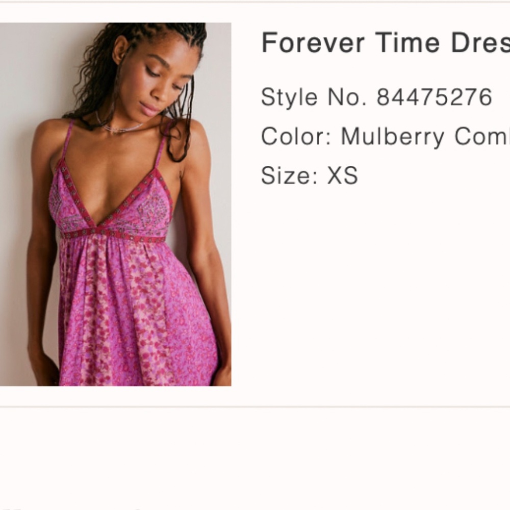 Free people, purple and beaded maxi dress